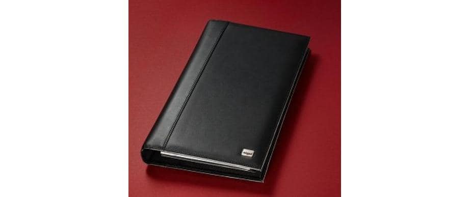 Sigel Visitenk.-Ringbuch, Leder Torino schw., 20Sichth.,bis 160K.(max. 90x58mm)
