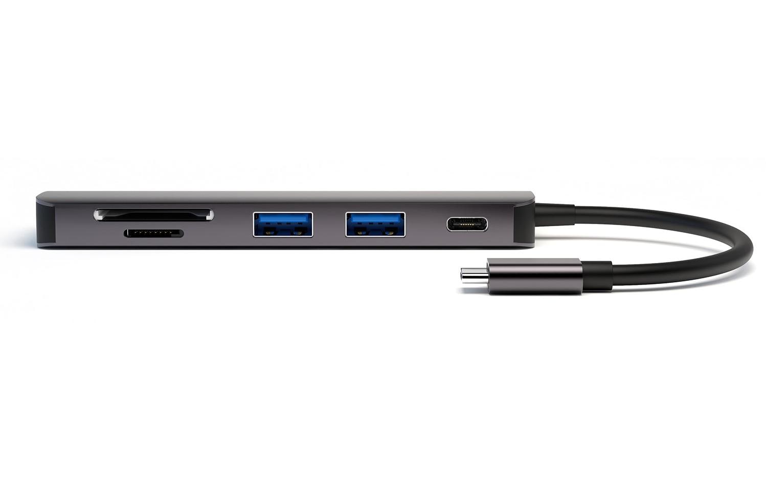 4Smarts Lightning Hub für Geräte mit USB-C HDMI 4K, USB-A 3.0, Kartenleser
