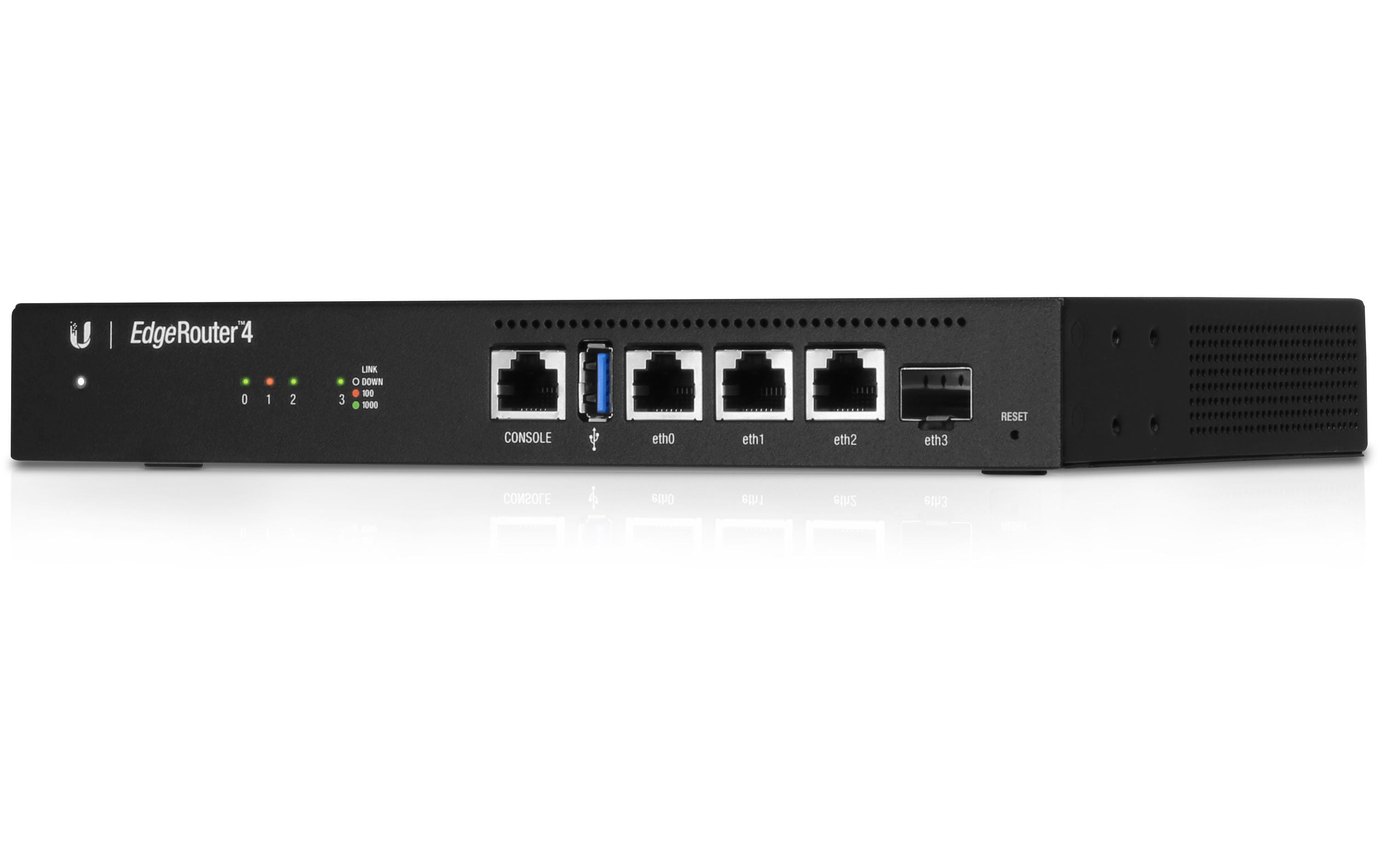 Ubiquiti EdgeRouter-4: 4 Port Router 1Ghz Quadcore, 4x1Gbps, SFP, USB, Konsole