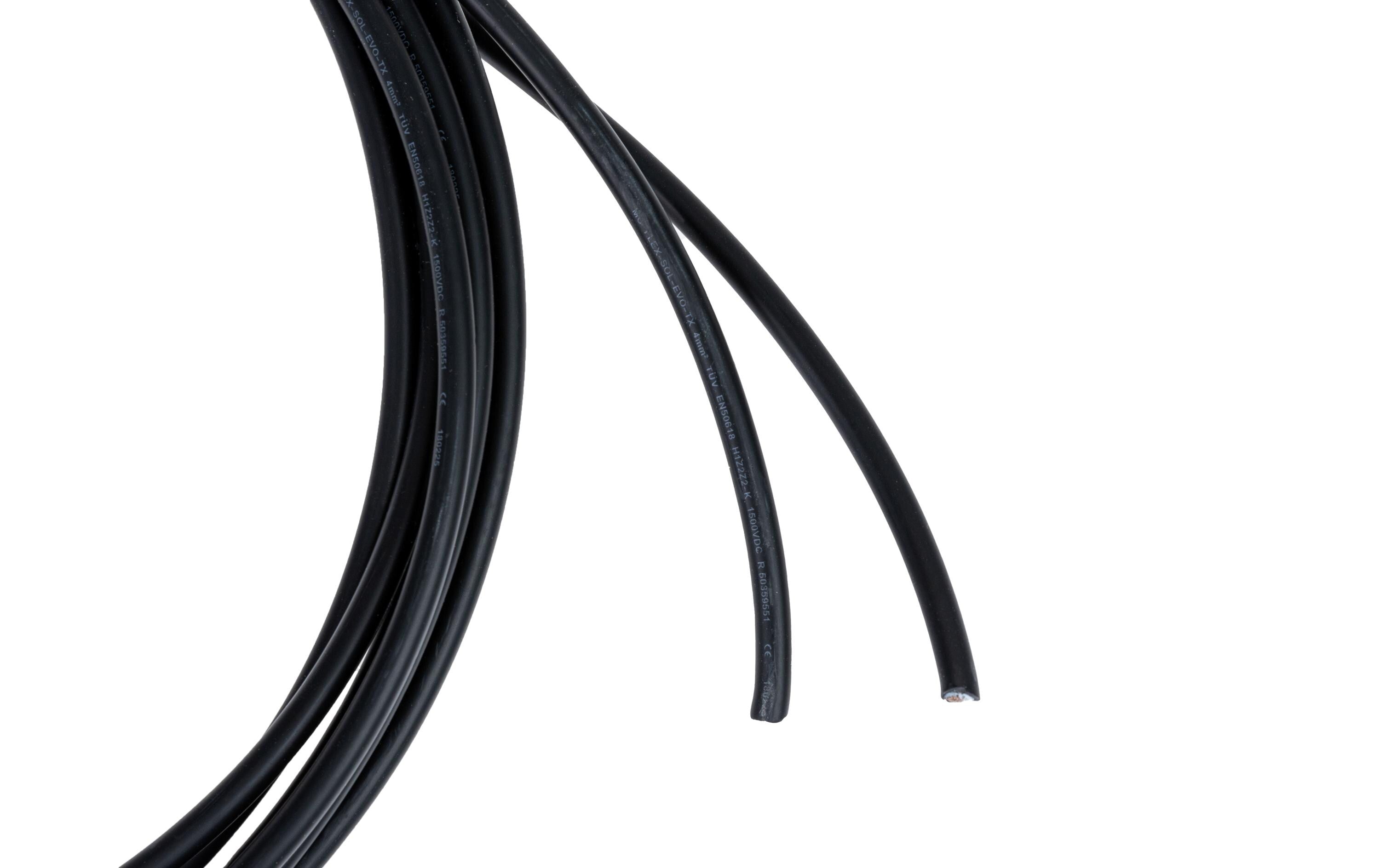 Solarkabel offen 4mm2, 5m doppelt isoliert, flex