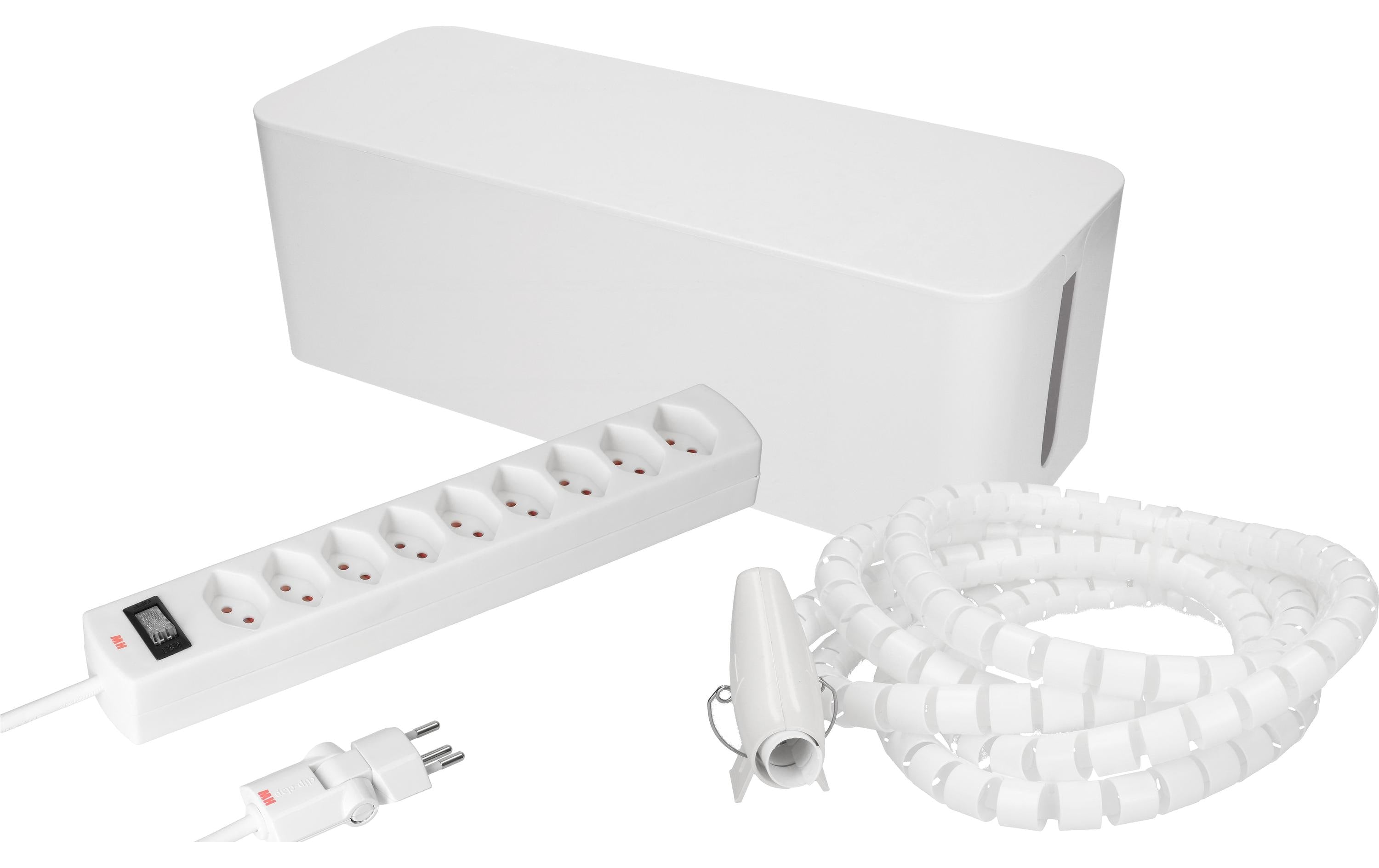 Max Hauri Kabelbox inkl. Steckerleiste 9xT13, 2m Kabel mit Schalter