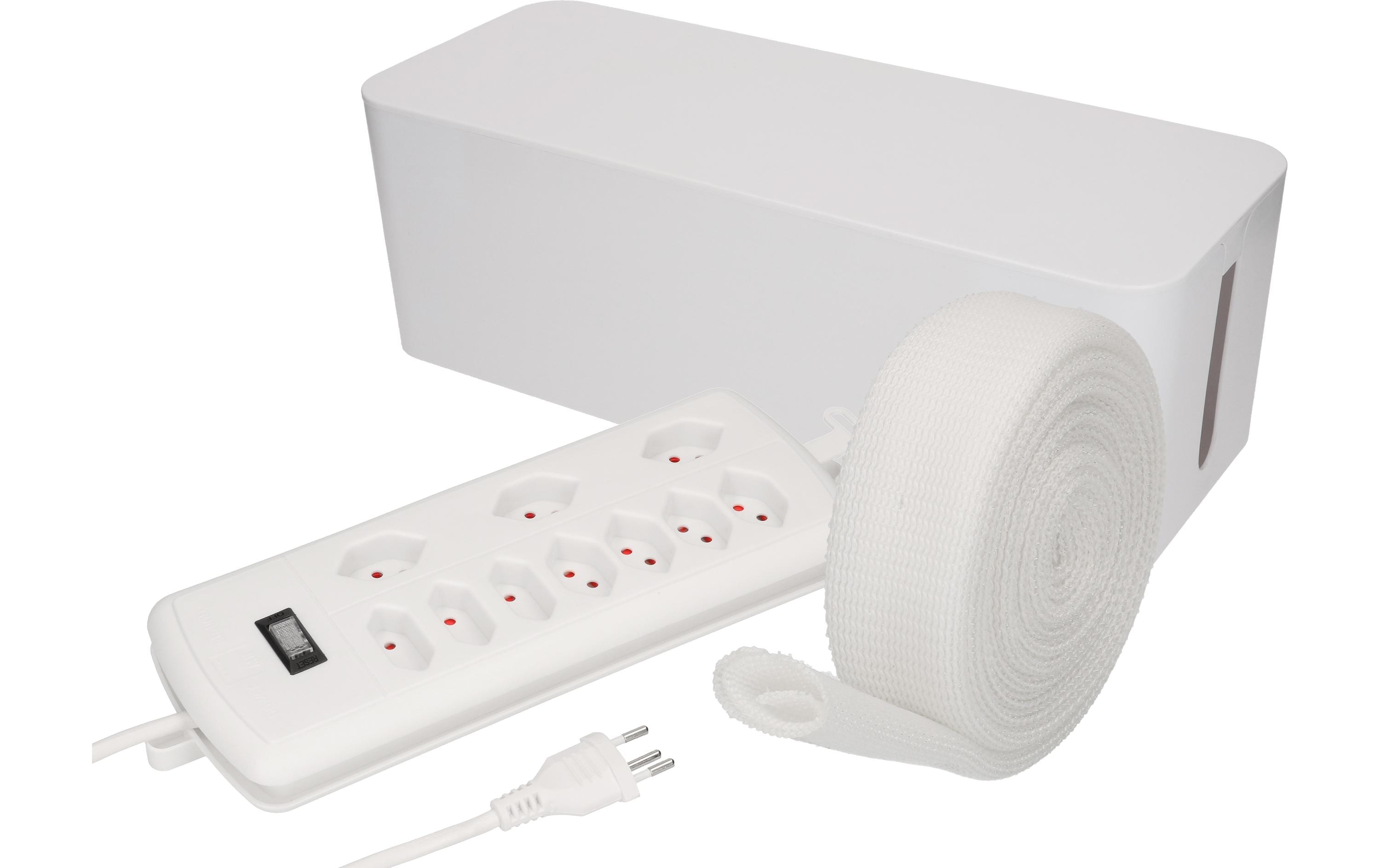 Max Hauri Kabelbox inkl. Steckerleiste Kabelschlauch, 7xT13, 2m Kabel mit Schalter
