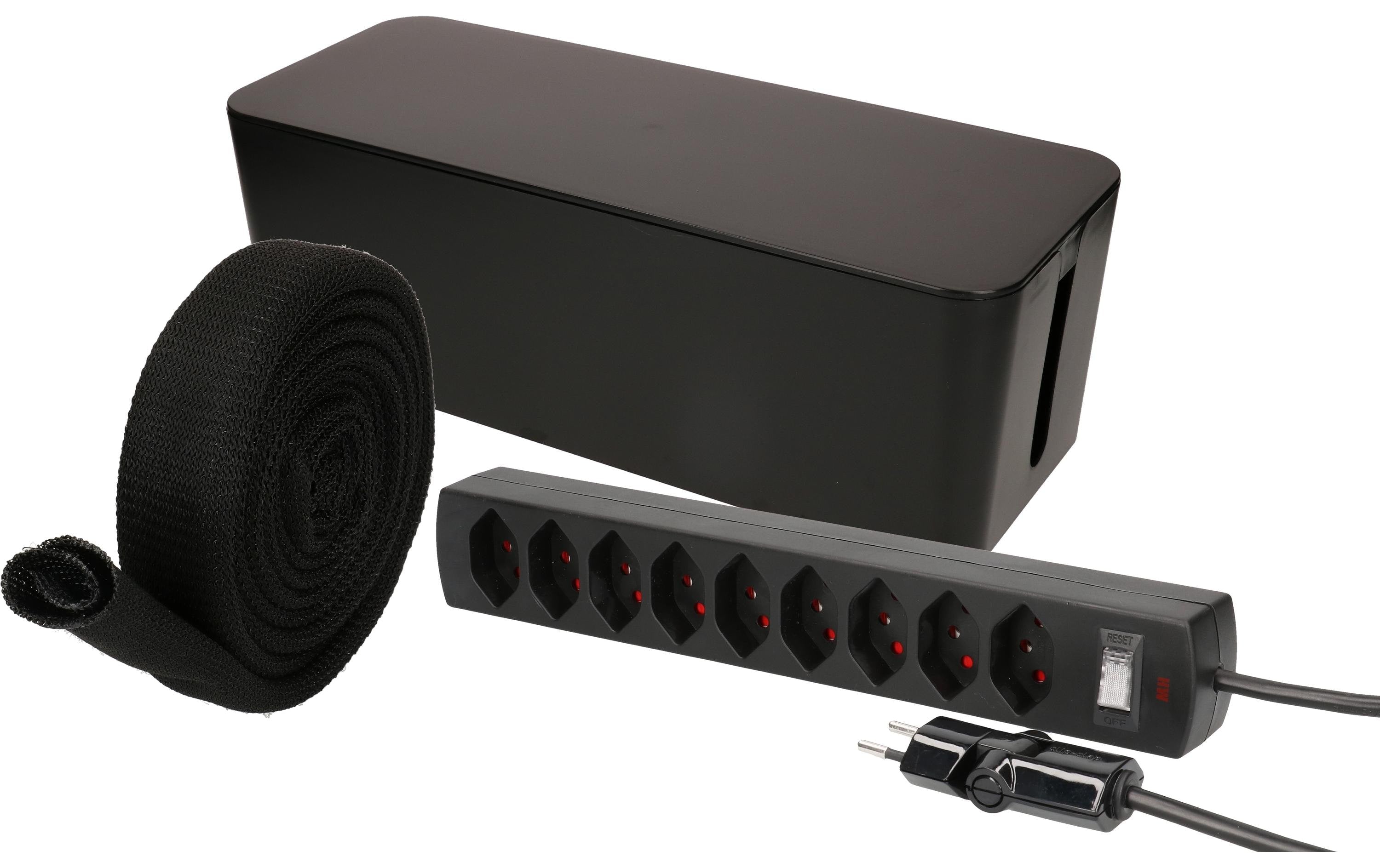 Max Hauri Kabelbox inkl. Steckerleiste 9xT13, 2m Kabel mit Schalter