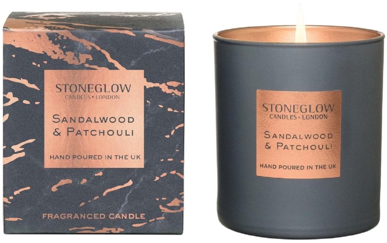 Stoneglow Duftkerze Sandalwood & Patchouli Brenndauer 40 Stunden