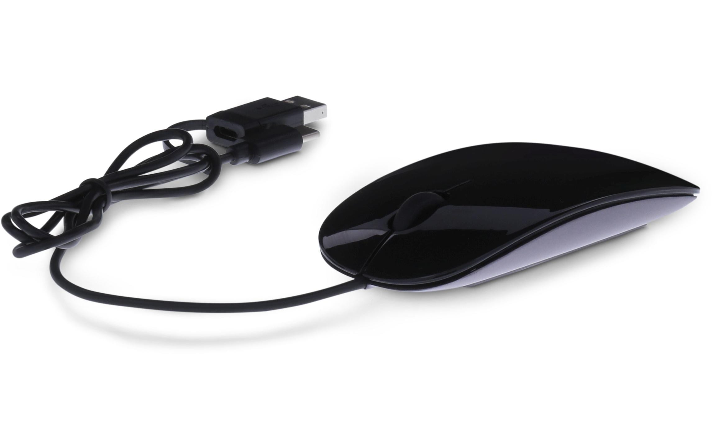 LMP Easy Mouse USB-C & USB-A Space Grau Optisch, 1600dpi, aluminium Gehäuse