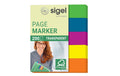 Sigel Haftmarker mini 5 Farben im Pocket gr/bl/pi/ge/or 50x12mm, 200 BL
