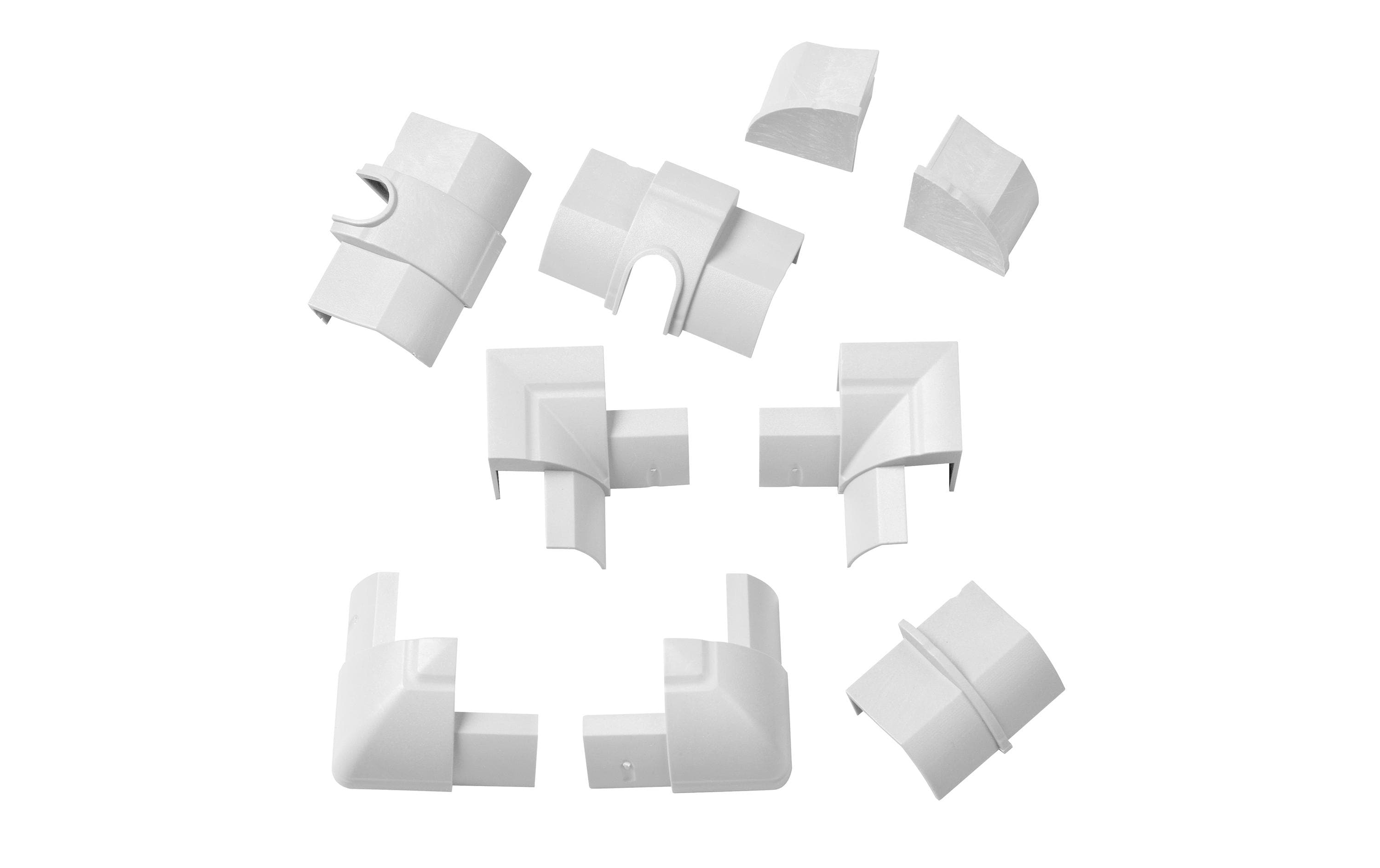 STEFFEN D-Line Zubehörset V22022, Multipack 9Stk. assortiert, weiss
