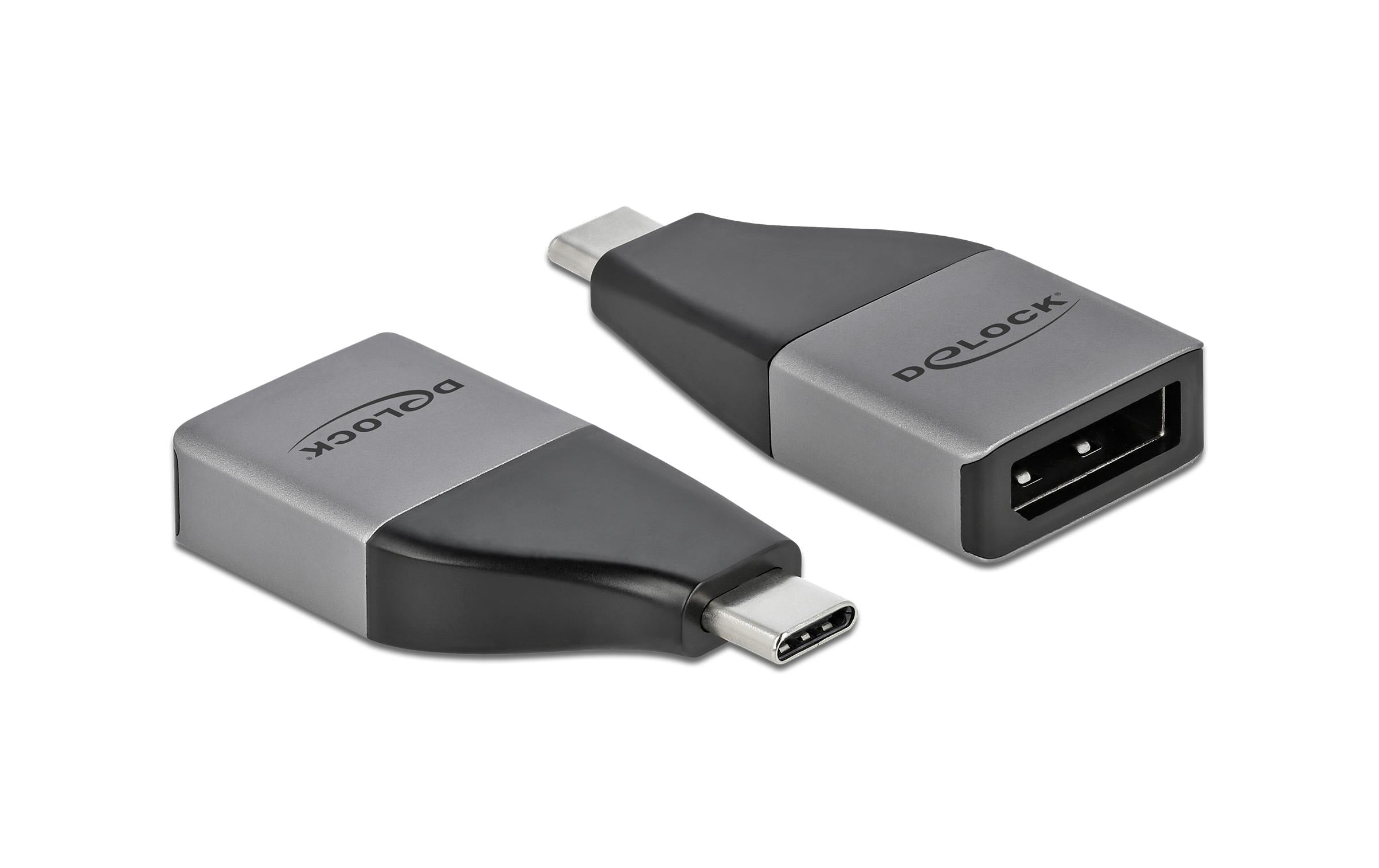 Delock Adapter USB Typ-C zu DP 4k 60Hz Auflösung bis 3840 x 2160 @ 60 Hz, Grau