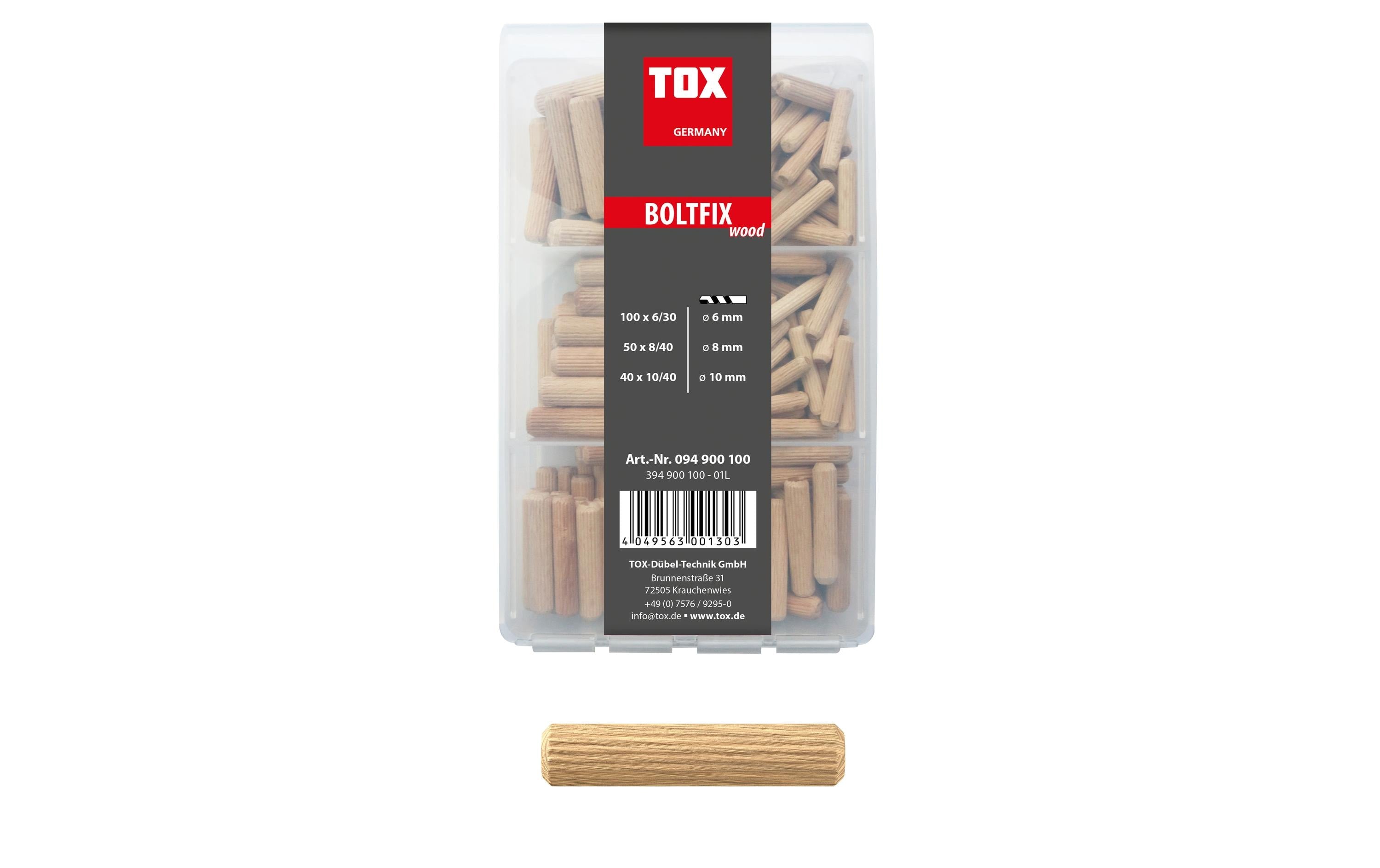 TOX Holzdübel Boltfix Sortiment Set 190tlg.