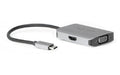 Monitor Splitter USB Typ-C  zu HDMI/VGA Delock, Silber, bis 2 Monitore gleichzeitig