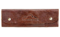 Alpenleder Stifteetui "Lissi" 19x6.5cm, cognac