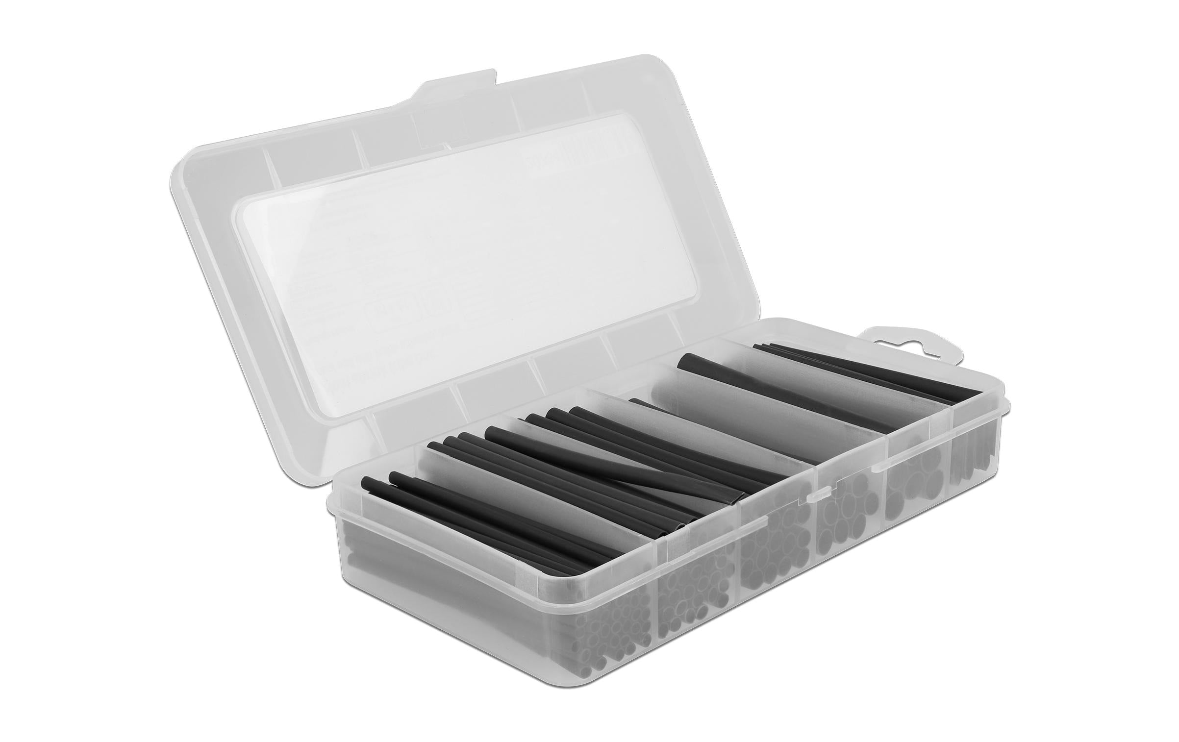 Delock Schrumpfsch.Sortimentsbox,116-teilig Doppelwandig mit Innenkleber, Rate: 3:1/4:1