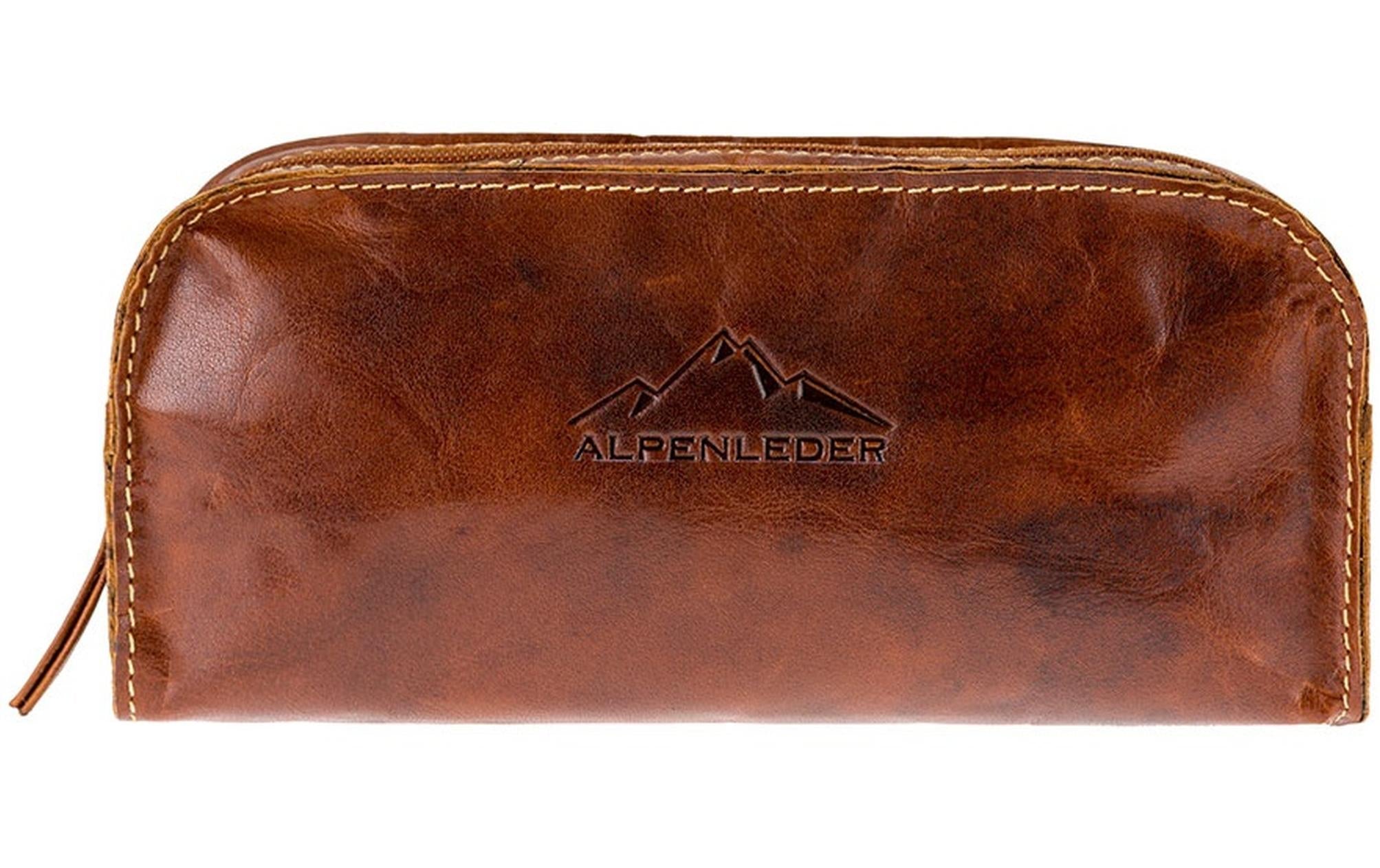 Alpenleder Etui "Mainau" 10x22cm, cognac