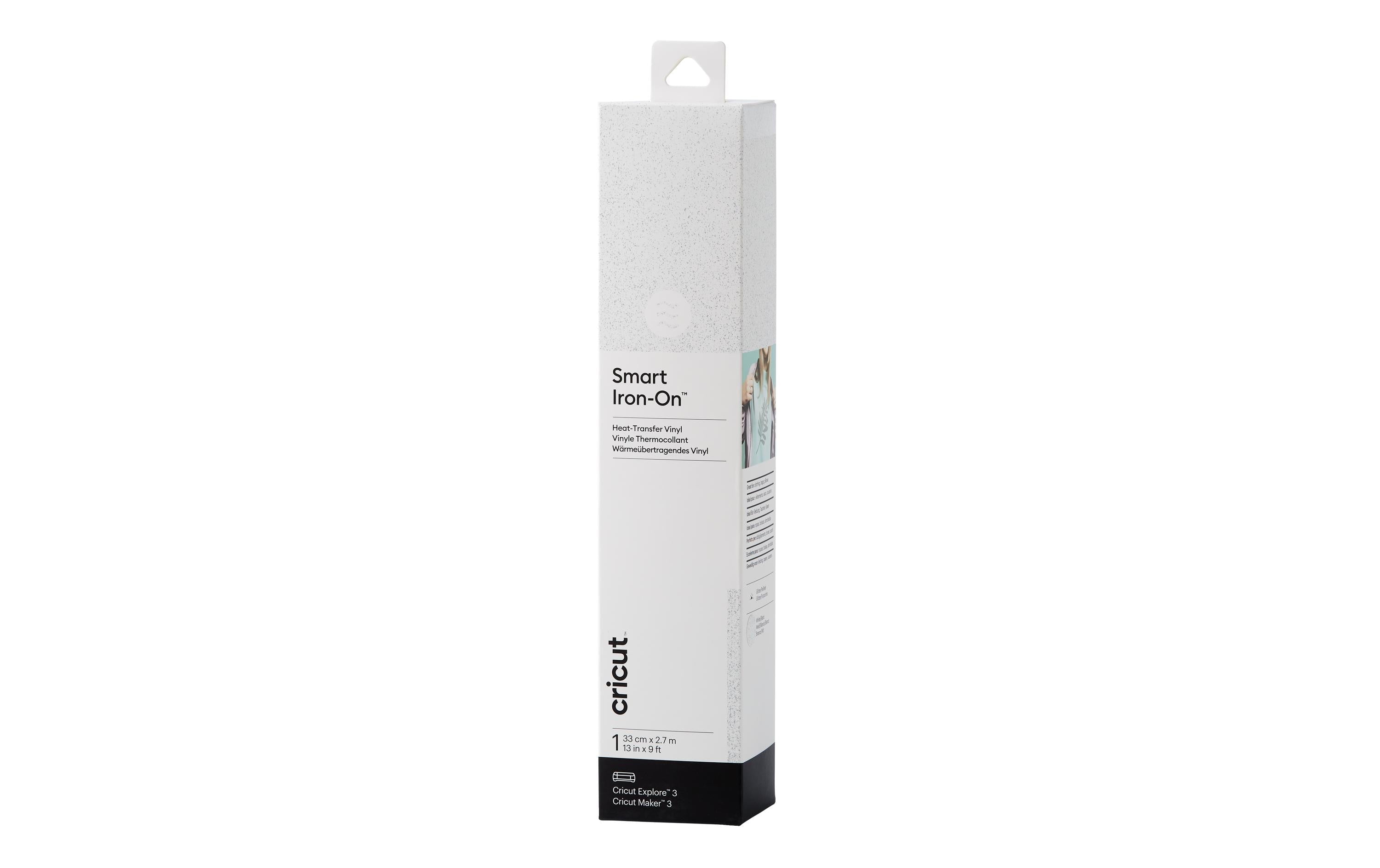 Cricut Aufbügelfolie Smart Glitter Weiss 33 x 273 cm, Maker 3/Explore Air 3