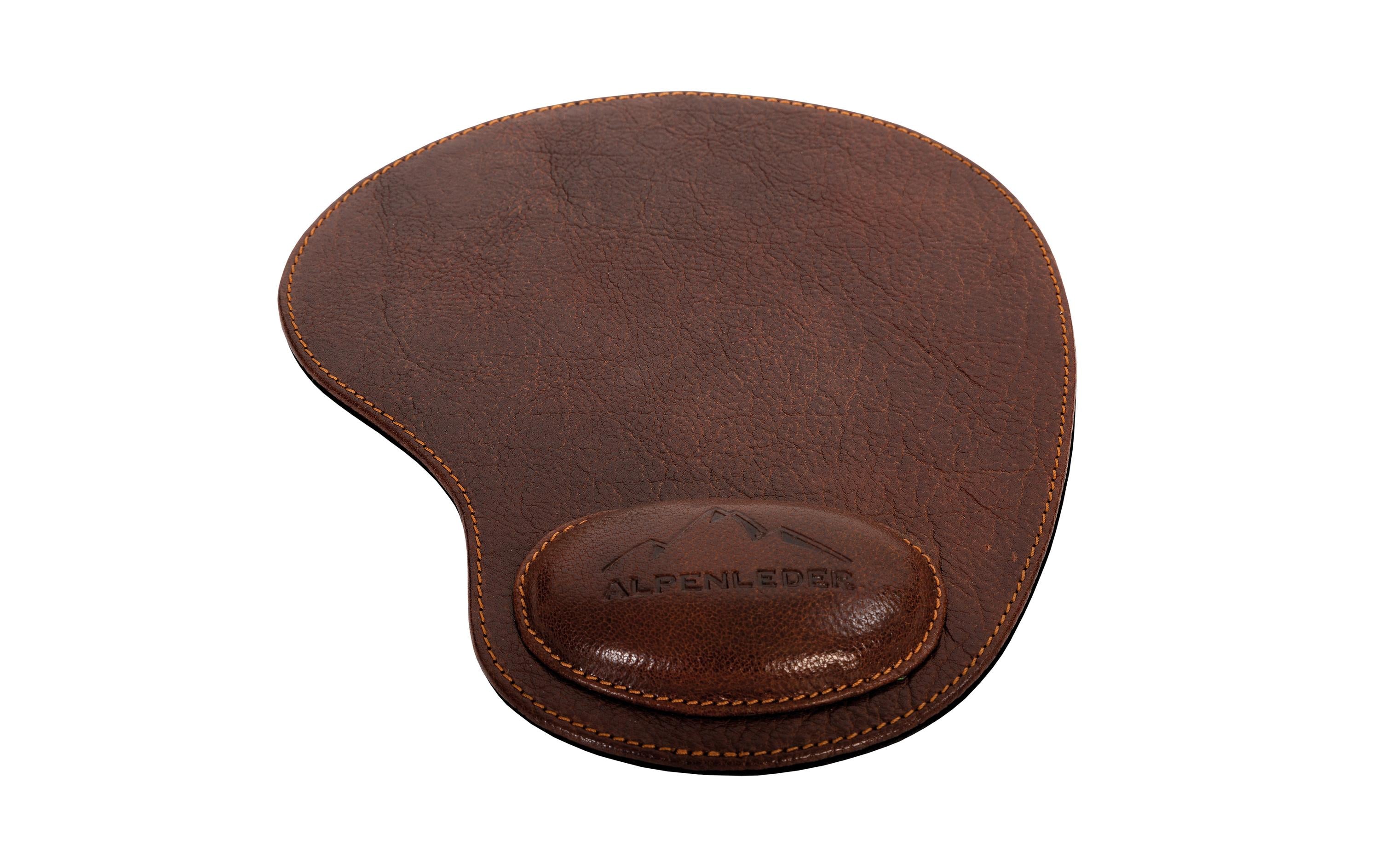 Alpenleder Mausmatte "Salem" 20x24cm, brandy