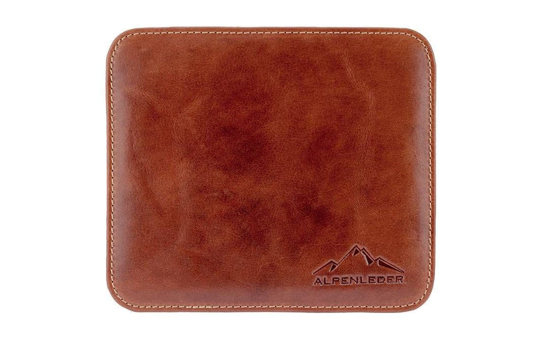 Alpenleder Mausmatte "Bregenz" 17x20cm, cognac