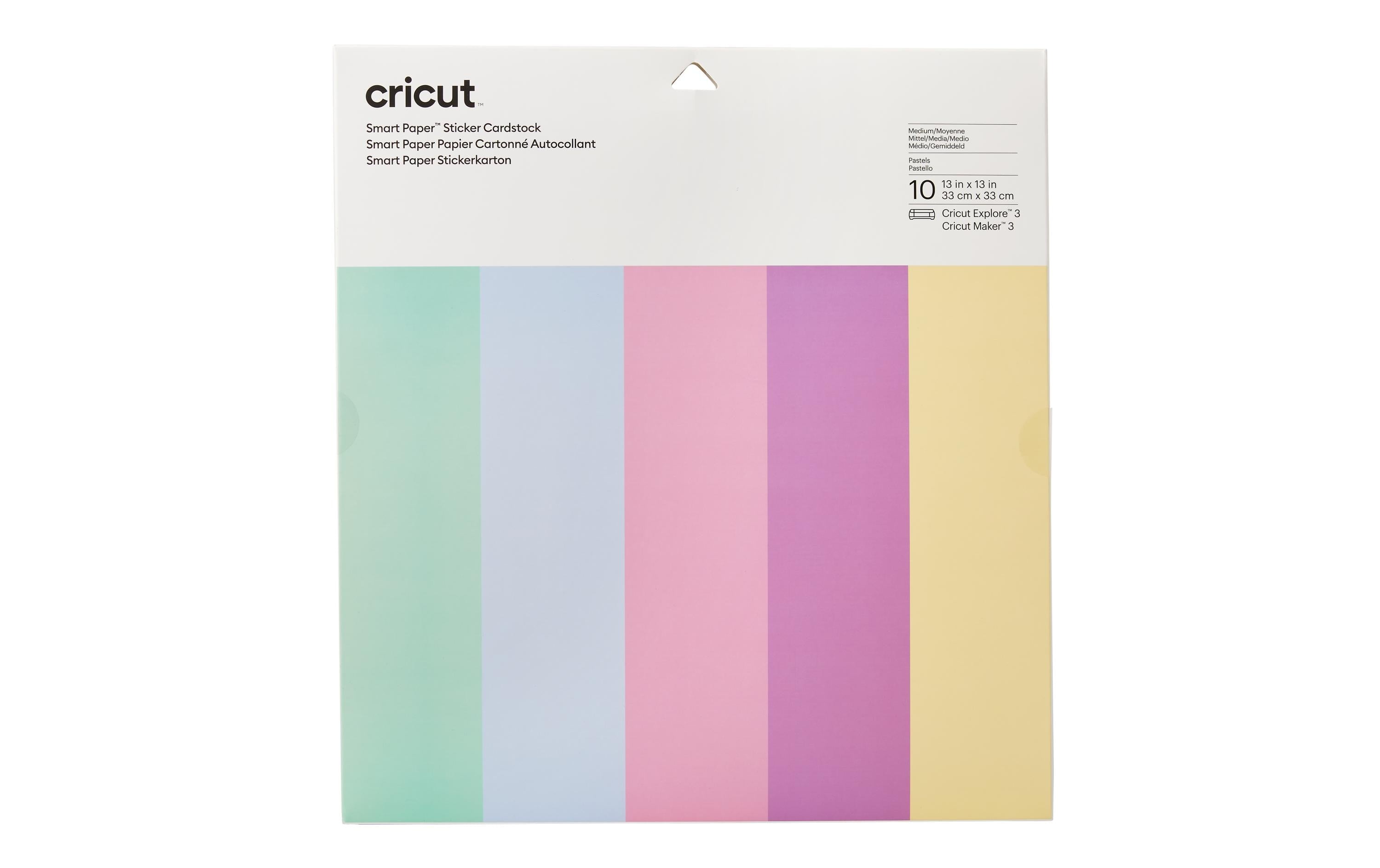 Cricut Stickerpapier Smart, 10 Blatt Pastel 33 x 33 cm, Maker 3/Explore Air 3