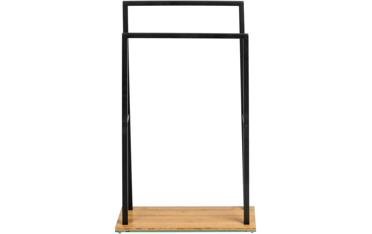 Wenko Handtuchhalter Bambusa 46 x 20 x 80 cm, Stahl und Bambus