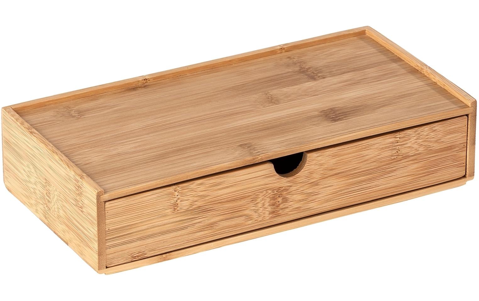 Wenko Bambus Box Terra mit Schublade 24 x 10 x 6 cm