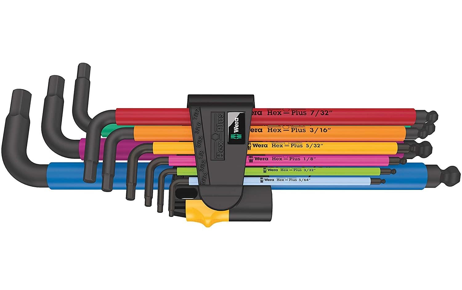 Wera 950/9 Hex-Plus Multicolour Imperial 2 Winkelschlüsselsatz, Multicolour, zöllig