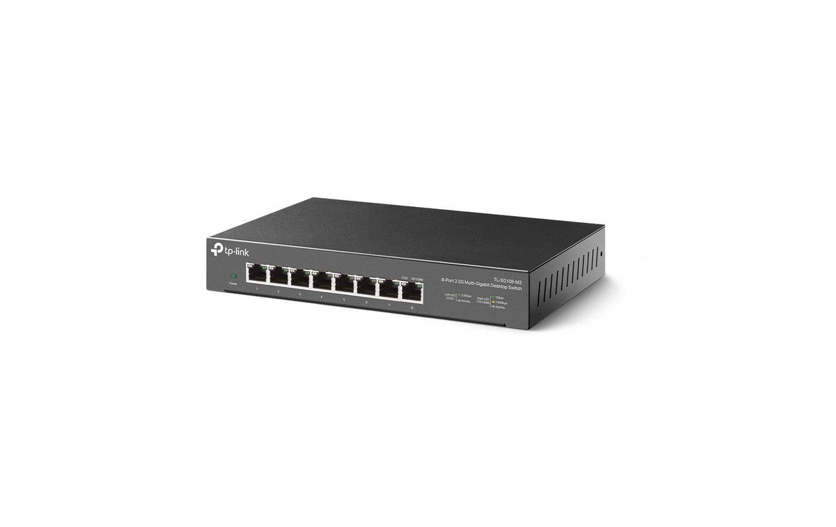 TP-Link TL-SG108-M2: 8 Port Desktop Switch Unmanaged, 8x 2500/1000/100Mbps RJ45-Ports