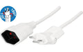 Max Hauri Verlängerungskabel 0.5 m MS weiss, Clip-Clap-Stecker, Kinderschutz