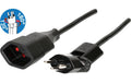 Max Hauri Verlängerungskabel 0.5 m MS schwarz, Clip-Clap-Stecker, Kinderschutz
