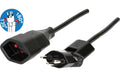 Max Hauri Verlängerungskabel 1 m MS schwarz, Clip-Clap-Stecker, Kinderschutz