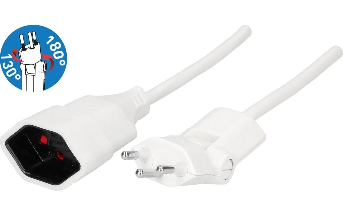 Max Hauri Verlängerungskabel 10 m weiss Clip-Clap-Stecker, Kinderschutz