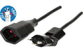 Max Hauri Verlängerungskabel 10 m schwarz Clip-Clap-Stecker, Kinderschutz