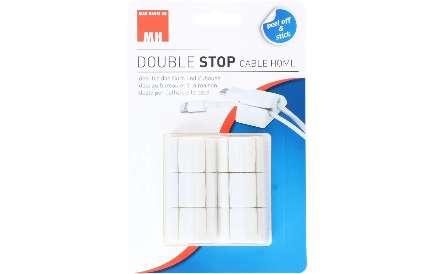 Max Hauri Kabelclip 2er 6x weiss