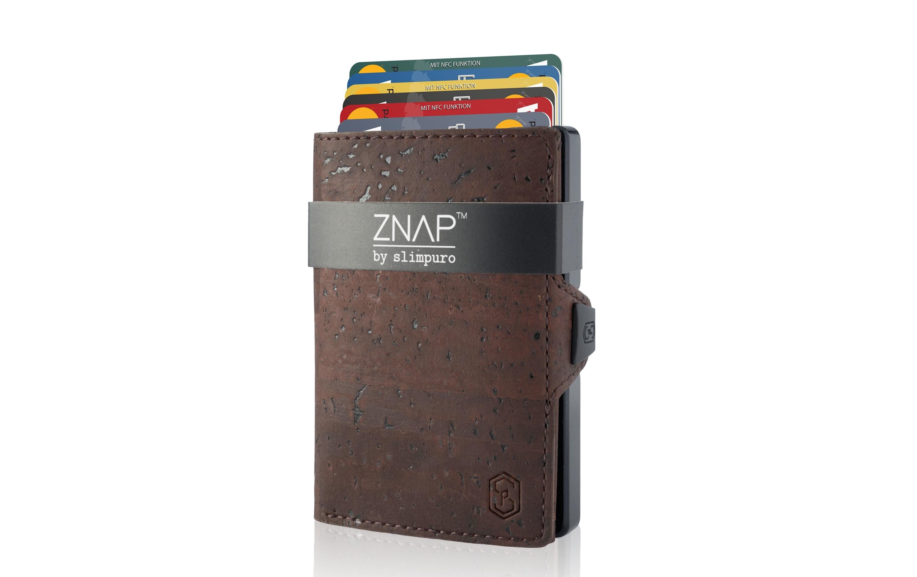 ZNAP Slim Wallet 8er Kork Brown