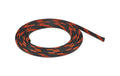 Delock Geflechtskabelschlauch, 2mx6mm dehnbar,schneidbar, Farbe: Schwarz/Rot