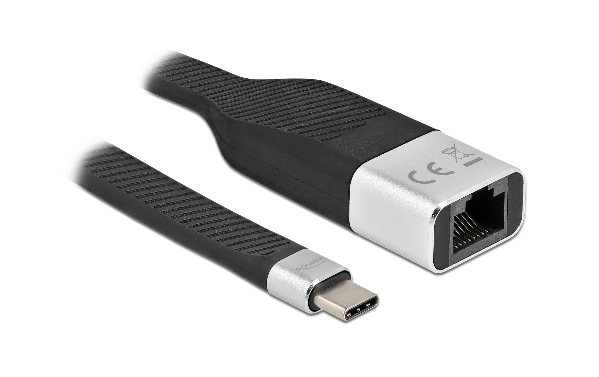 Delock FPC USB Type-C zu Gigabit LAN, 15cm 10/100/1000 Mbps, Farbe: SL/SW