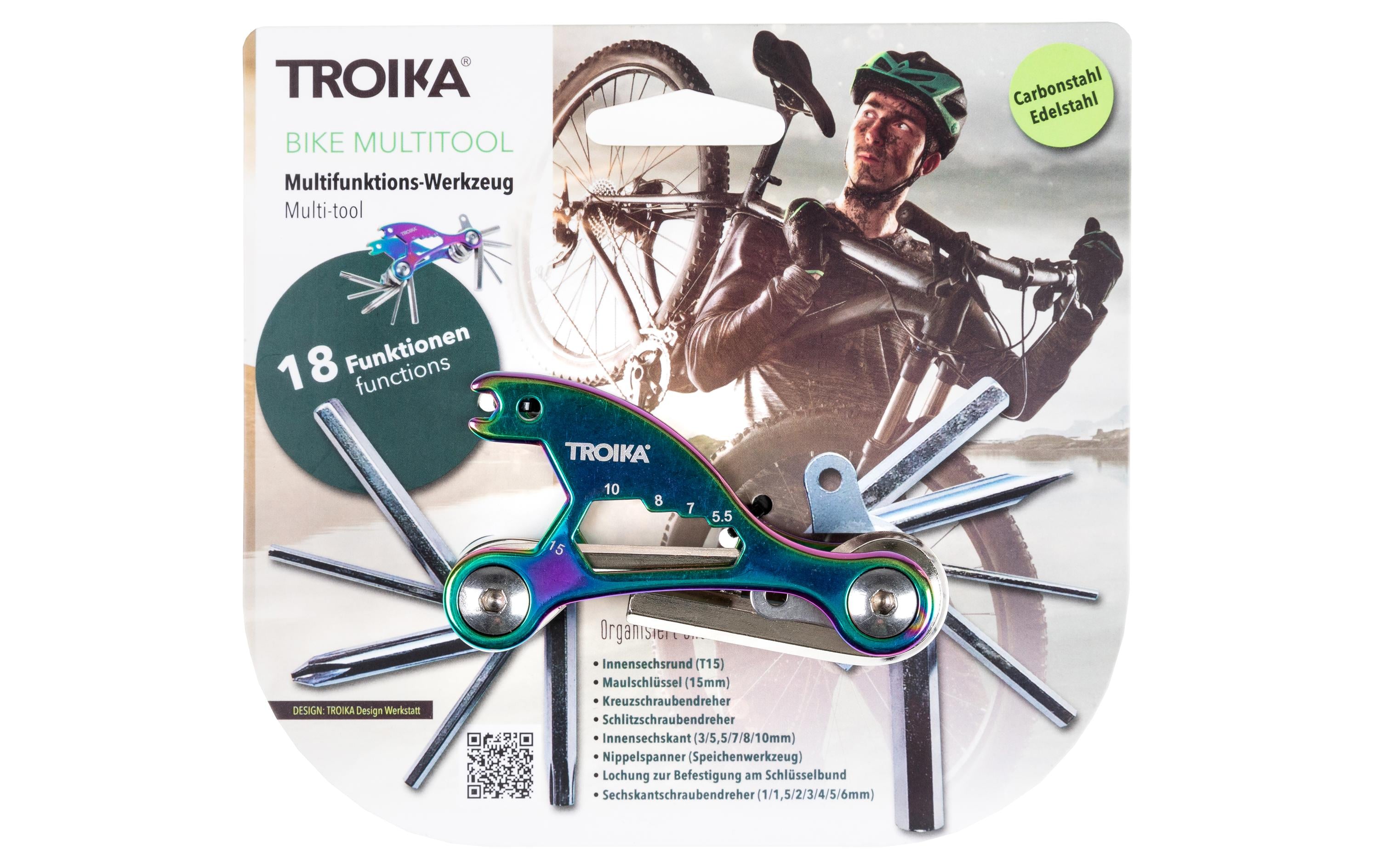 TROIKA Schlüsselanhänger Multitool für das Fahrrad