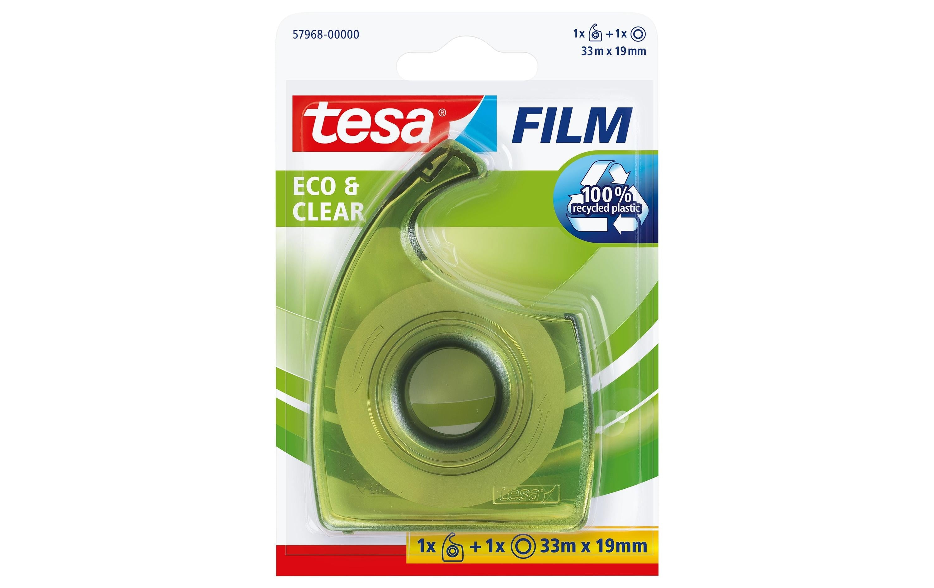 Tesa Eco&Clear Handabroller inkl. 1 Roller 19 mm x 33 Meter