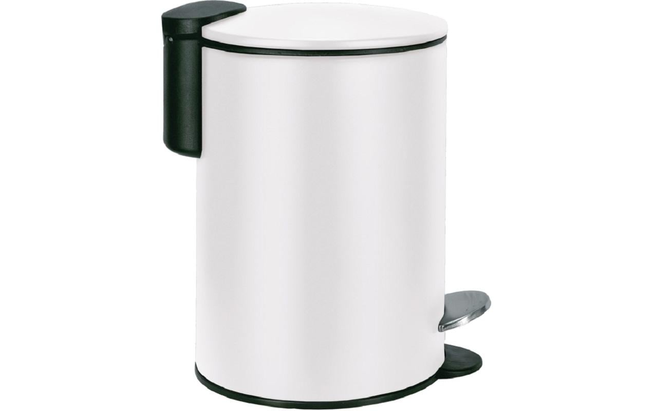 Kleine Wolke Treteimer Silence weiss Metall, 3 Liter, Soft Close