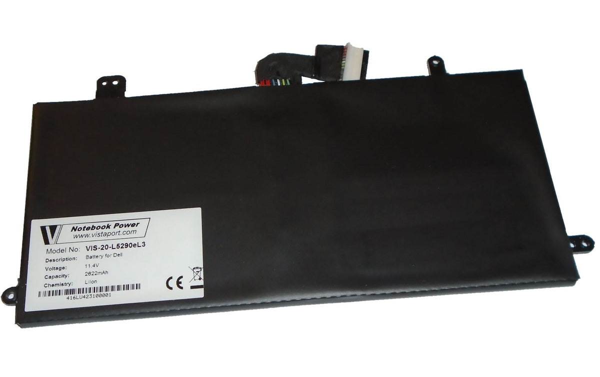Vistaport Notebook Batteries für Dell 11.4V, 2622mAh, 30Wh, 3 Zellen