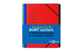 Pagna Ordnungsmappe Basic Set 3 Stück, 12 Fächer, rot/blau/grün
