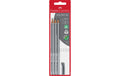 Faber-Castell Bleistift Grip 2001 Set B Härte:B, 3 Bleistifte, 1 Radierer