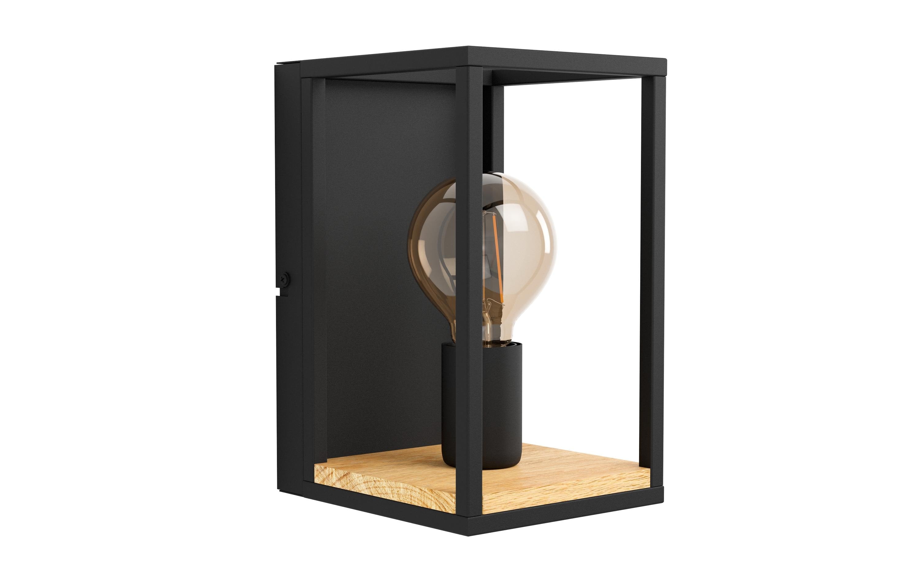 EGLO LIBERTAD Wandleuchte schwarz/braun exkl. 1x E27 40W