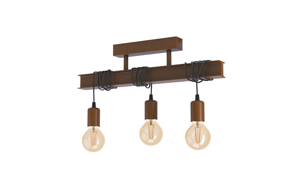 EGLO TOWNSHEND 4 Deckenleuchte antik-braun exkl. 3x E27 60W