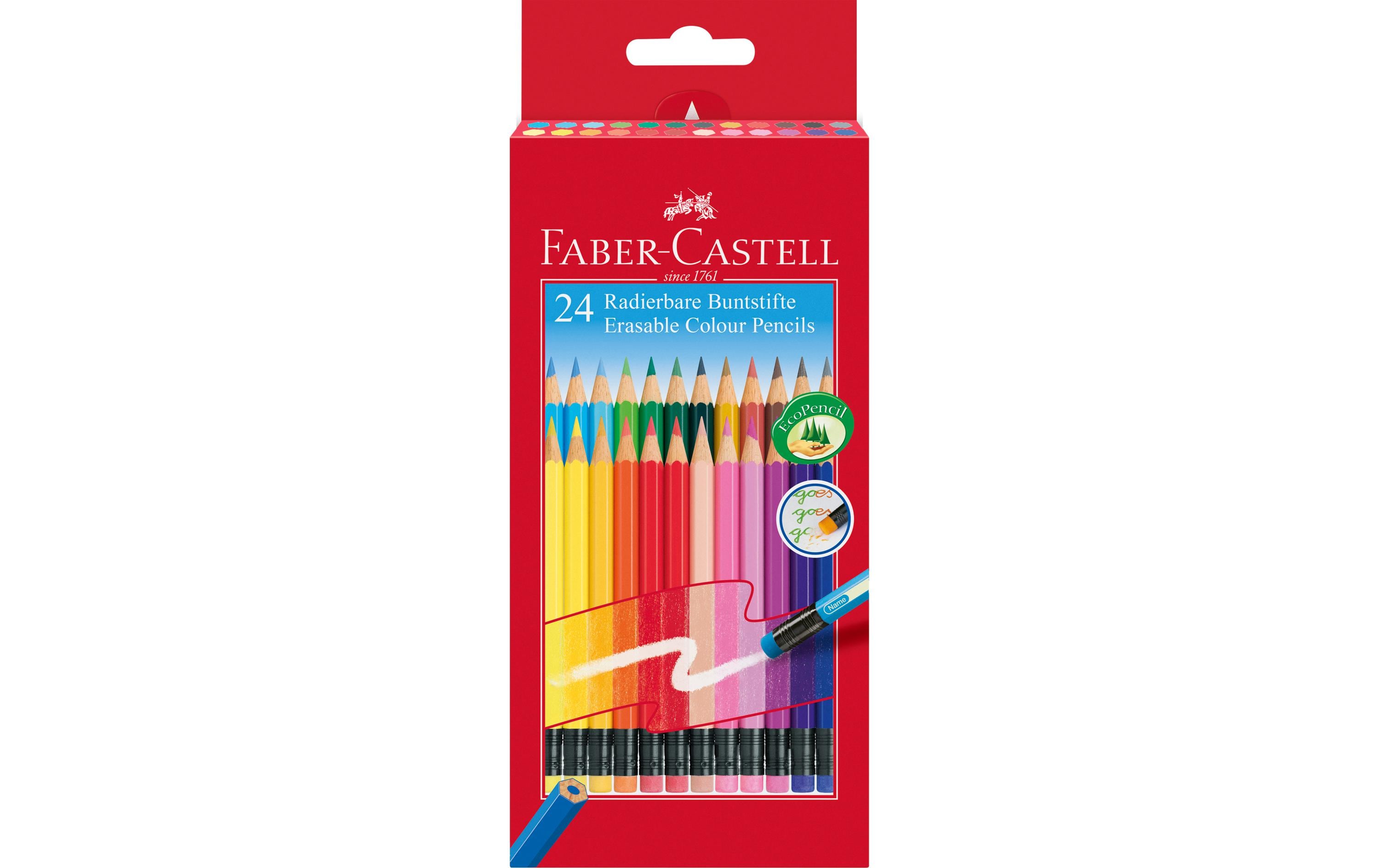 Faber-Castell Farbstifte radierbar 24er Kartonetui