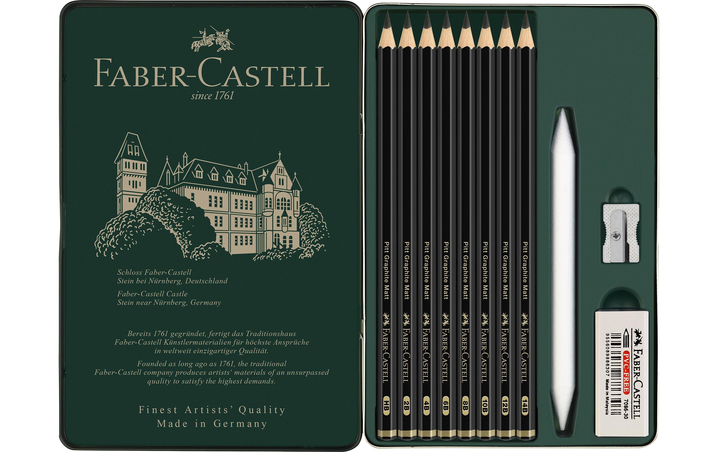 Faber-Castell Pitt Graphit-Set Matt 11er Metalletui