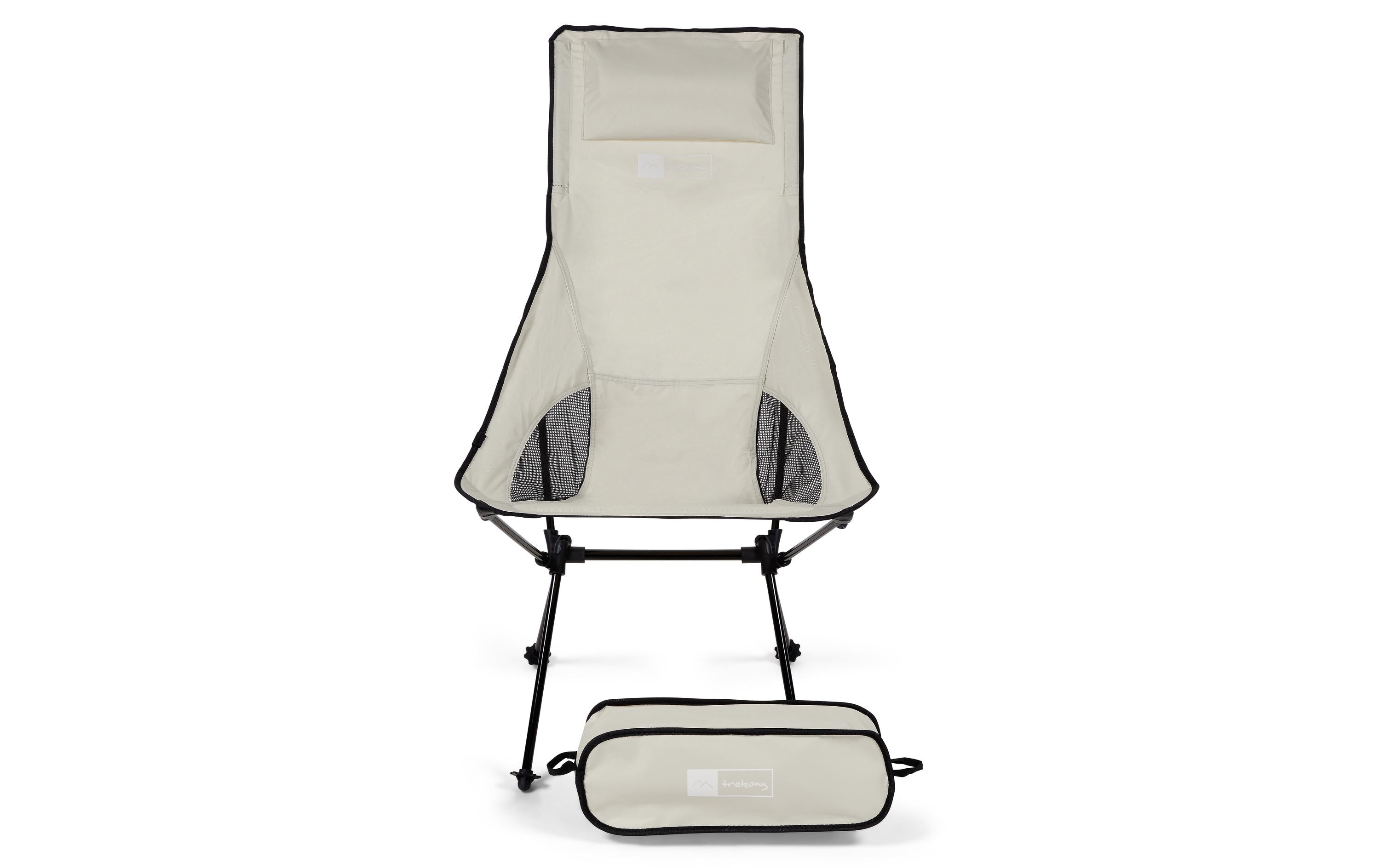 Trekony Campingstuhl hoch Aluminium taupe