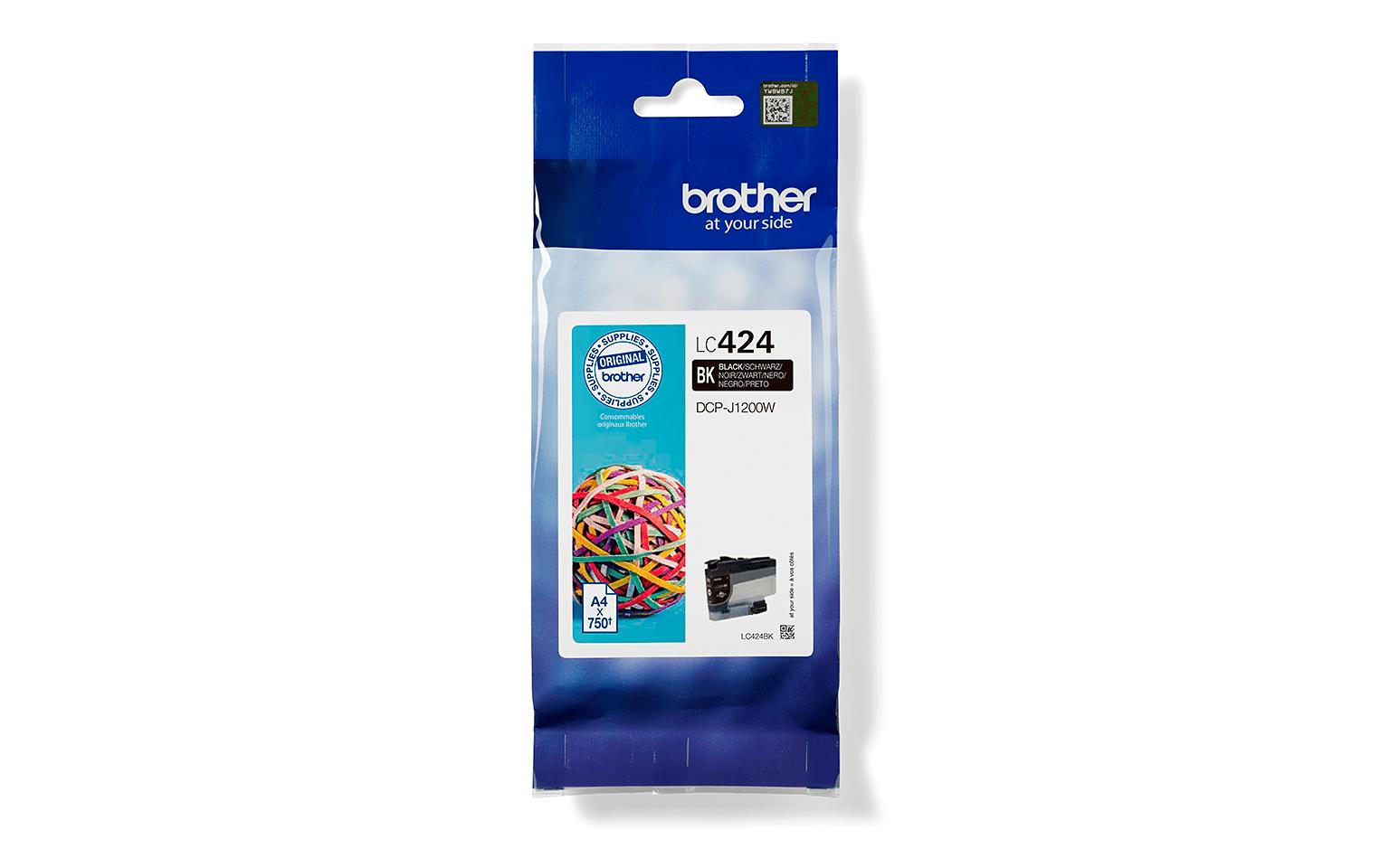 Tinte Brother LC-424BK, Schwarz zu DCP-J1200W, 720 Seiten