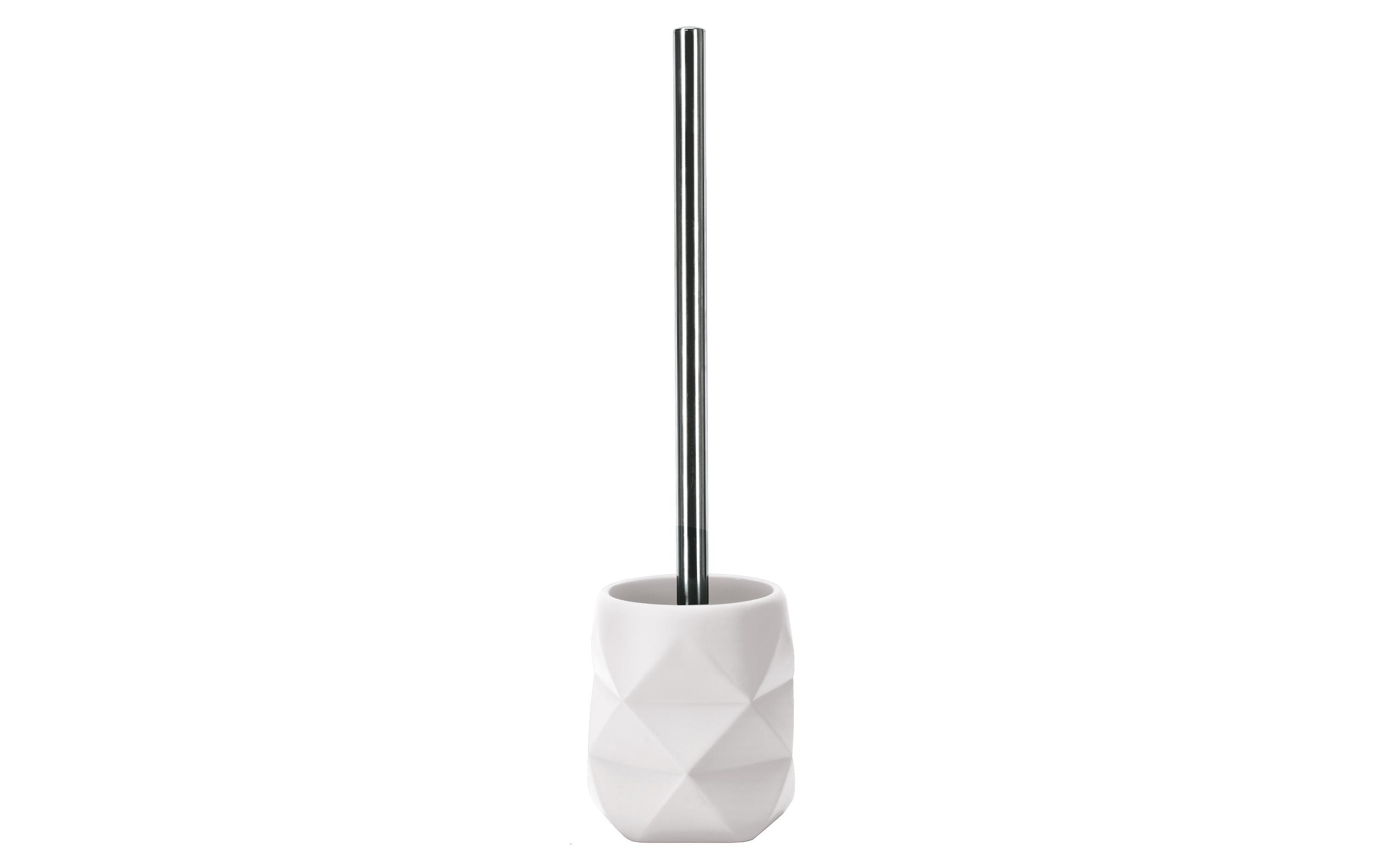 Kleine Wolke WC-Bürstengarnitur Crackle Polyresin, weiss