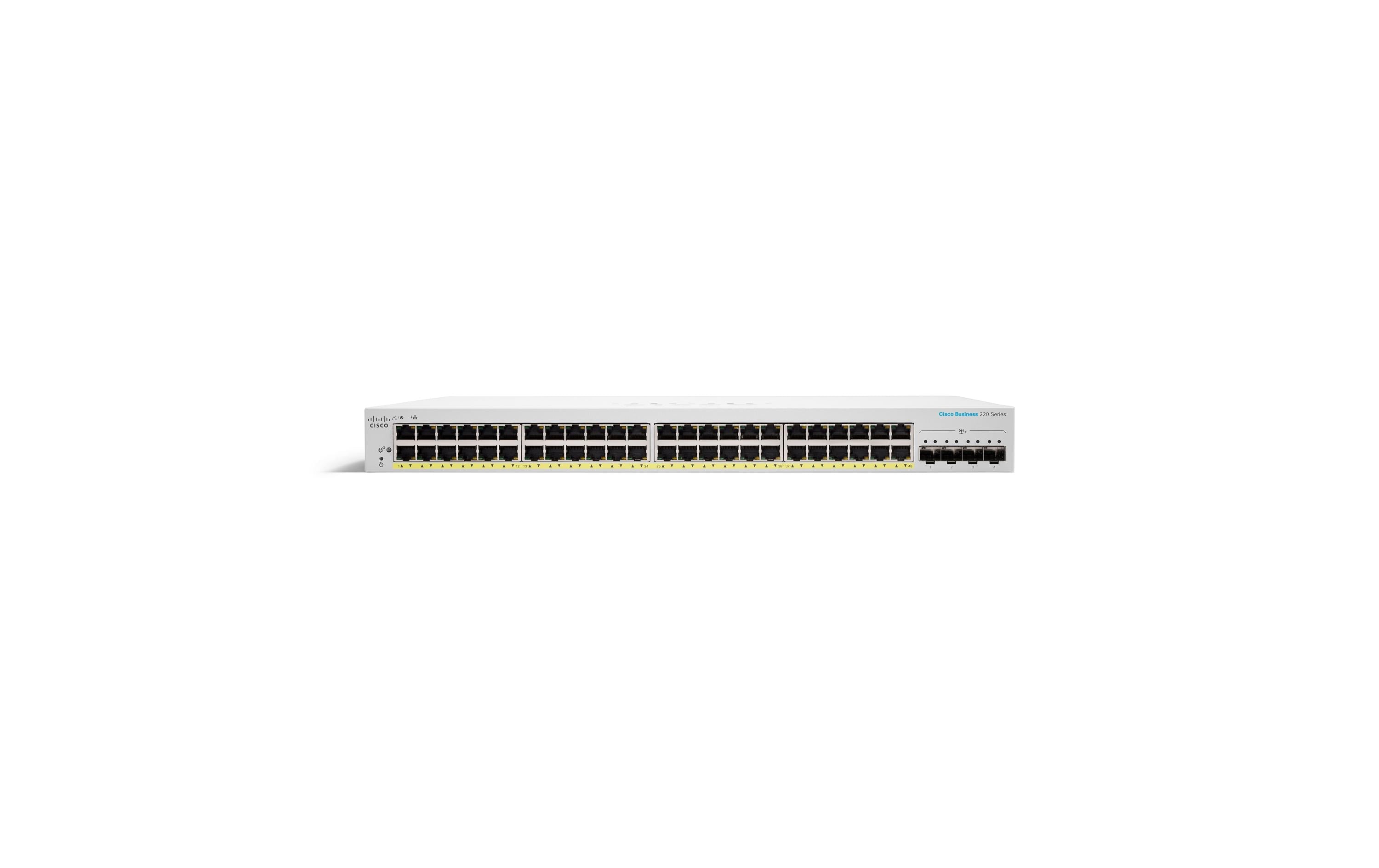 Cisco CBS220-48T-4X: 48 Port Smart Switch 48xGE, 4x10GE/SFP+