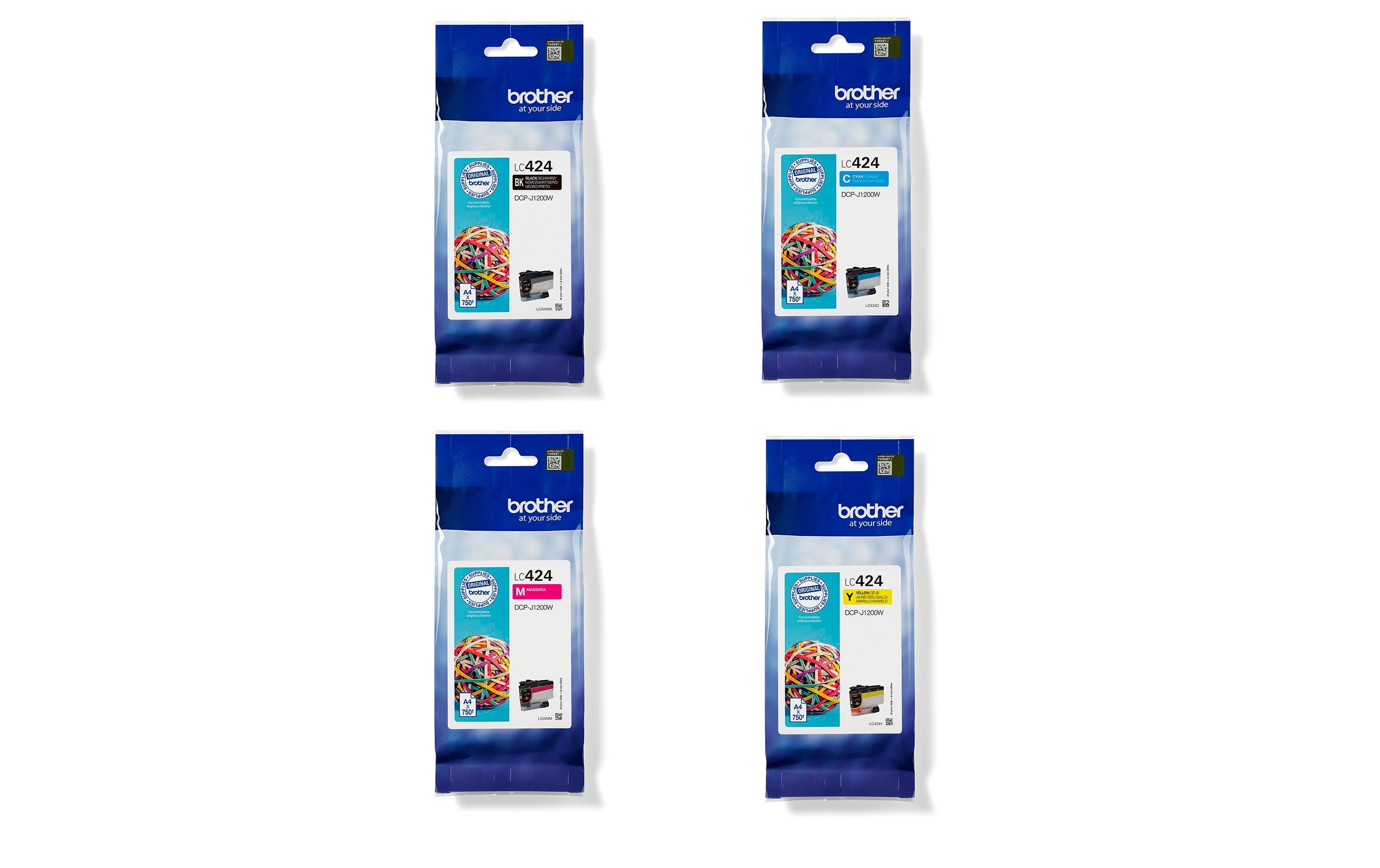Tinte Brother LC-424 Kombi-Pack, BKCMY zu DCP-J1200W