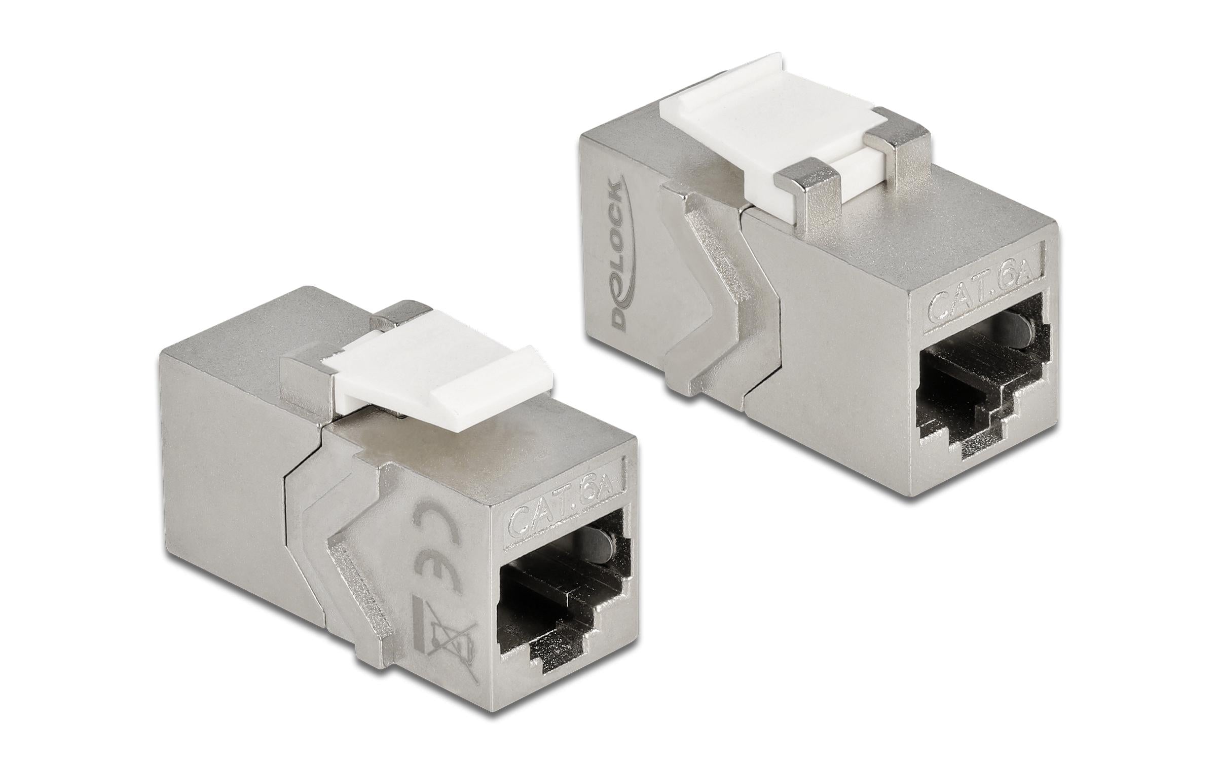 Delock Keystone Modul Cat.6A, geschirmt extern: RJ45 Buchse, Intern RJ45 Buchse